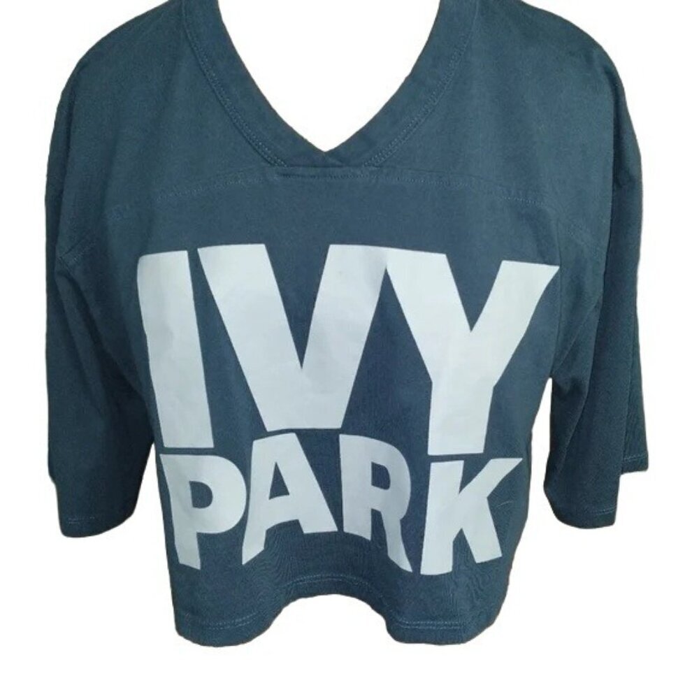 IVY PARK Teal Logo Crop Top - Picture 3 of 6